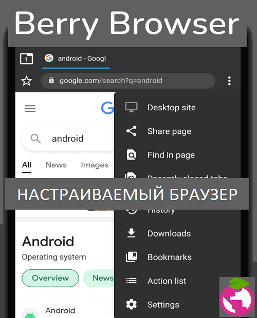 Скачать Berry Browser для Андроид