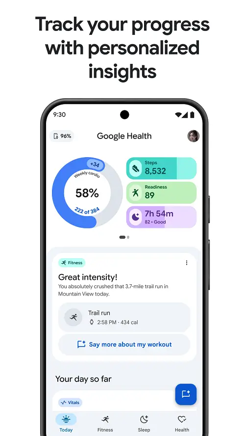 Google Health (Fitbit) для Android